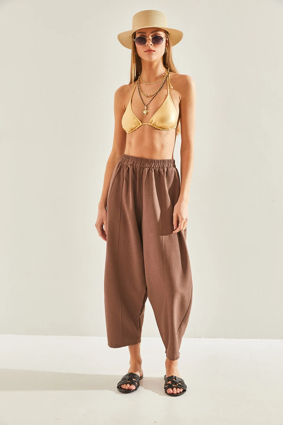Bianco Lucci  Hose - Braun - Karottenhose