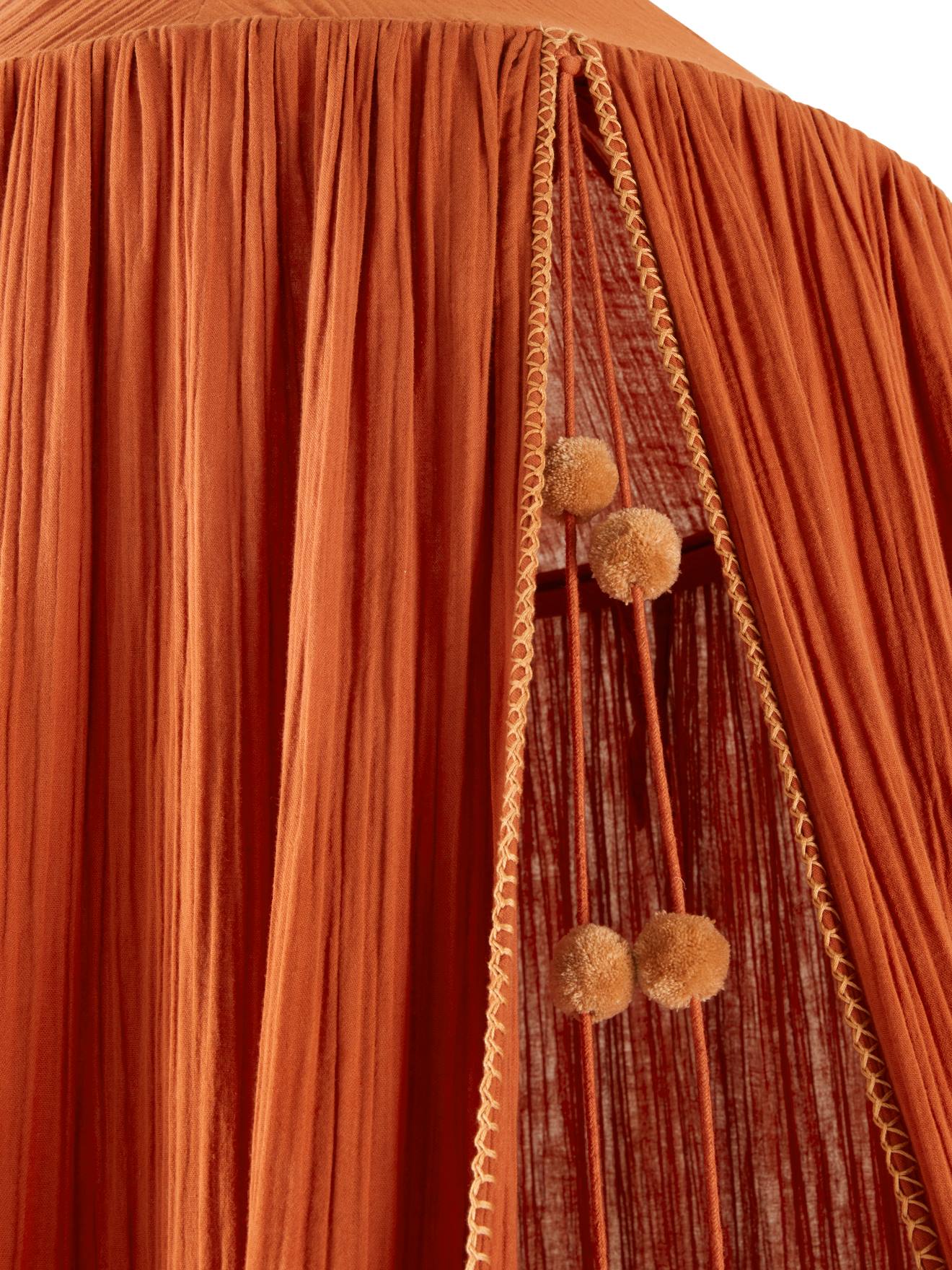 Ciel de lit en gaze de coton WILD SAHARA terracotta