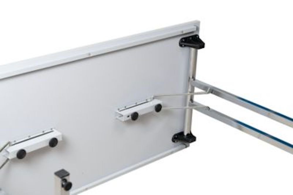PROREGAL® Klapptisch Klapptisch Lizard, T-Fuß-Gestell-Eckig, HxBxT 75x140x70cm, Chrom-Grau