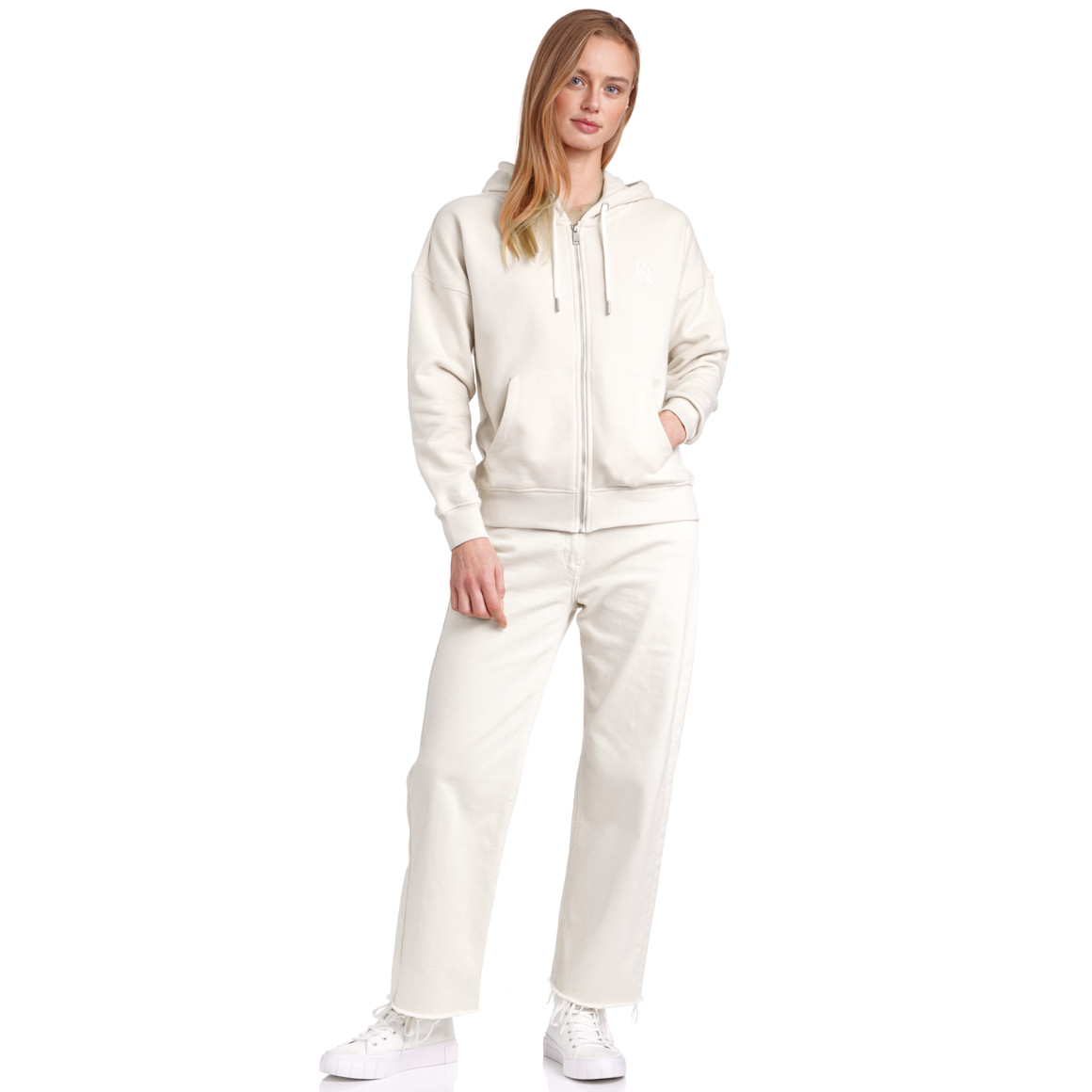 Damen Sweatjacke mit Einschubtaschen