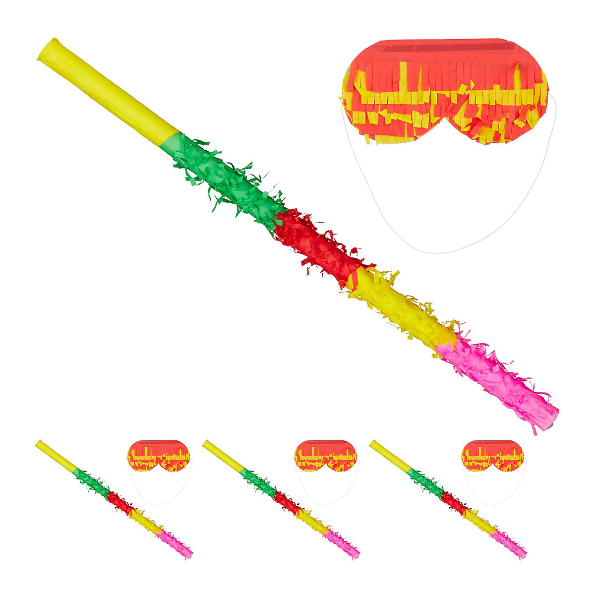 4 x Pinata Zubehör Set