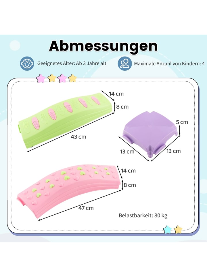 COSTWAY Balancierbalken 20 stk. Set in Grün günstig kaufen onesize