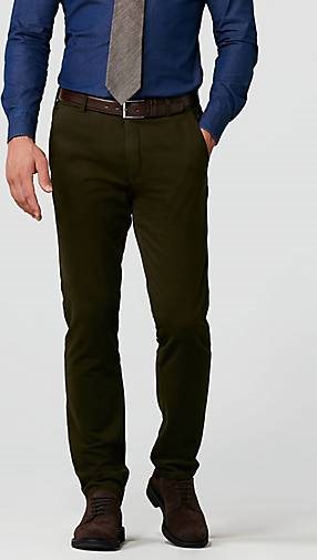 MEYER Chino-Hose Super-Stretch Check Pattern Chino