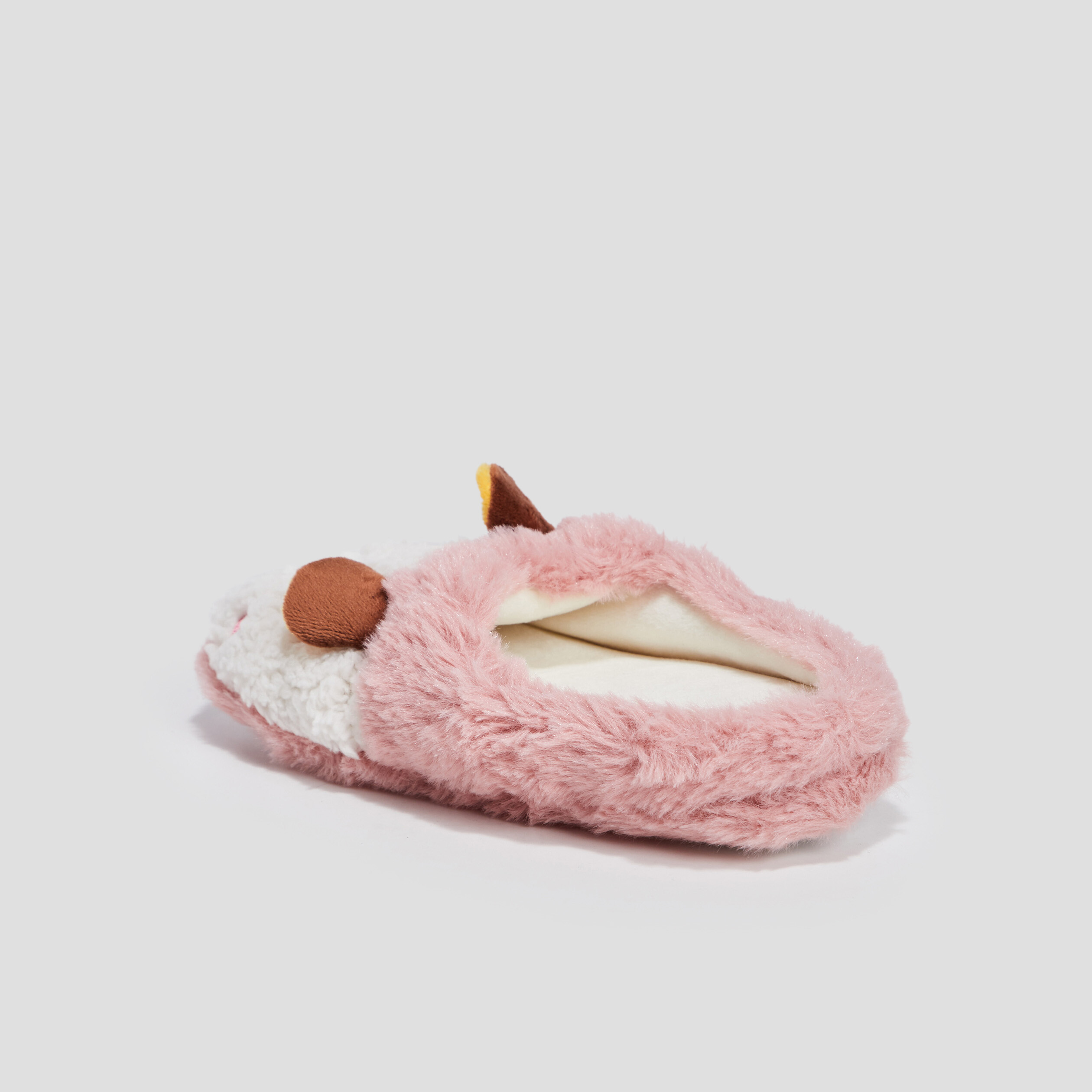 Chaussons mules blanc fille | La Halle