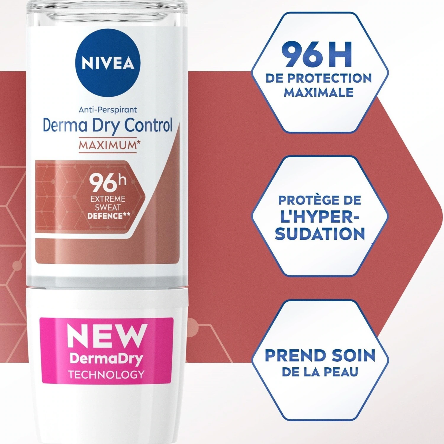 NIVEA rutulinis dezodorantas 96 valandų apsaugai nuo per didelio prakaitavimo ir nemalonaus kvapo
