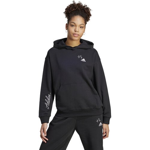 DAMEN KAPUZENSWEAT SCRIBBLE EMBROIDERY FRENCH TERRY