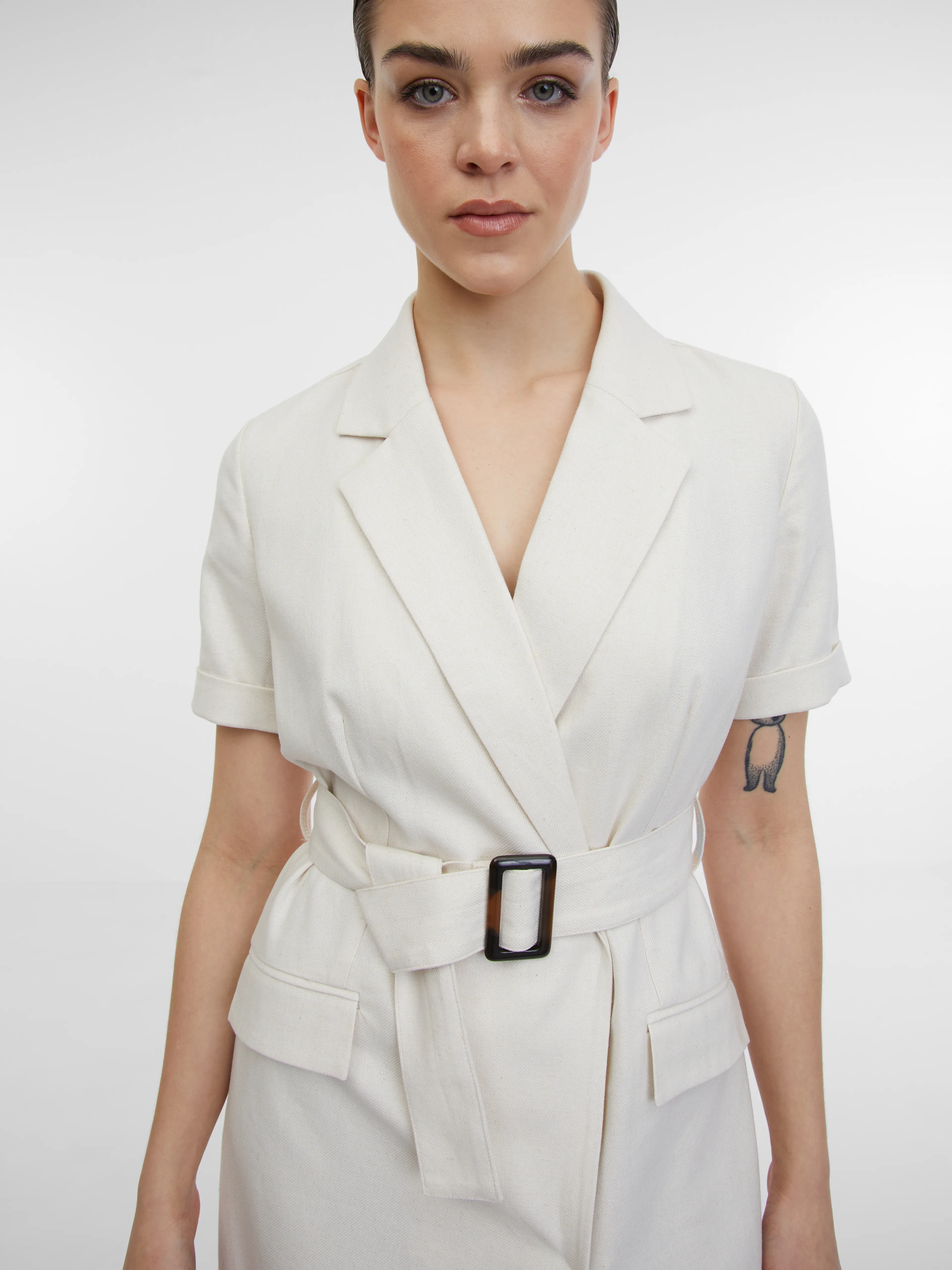 Beigefarbenes Damen-Hemdkleid ORSAY