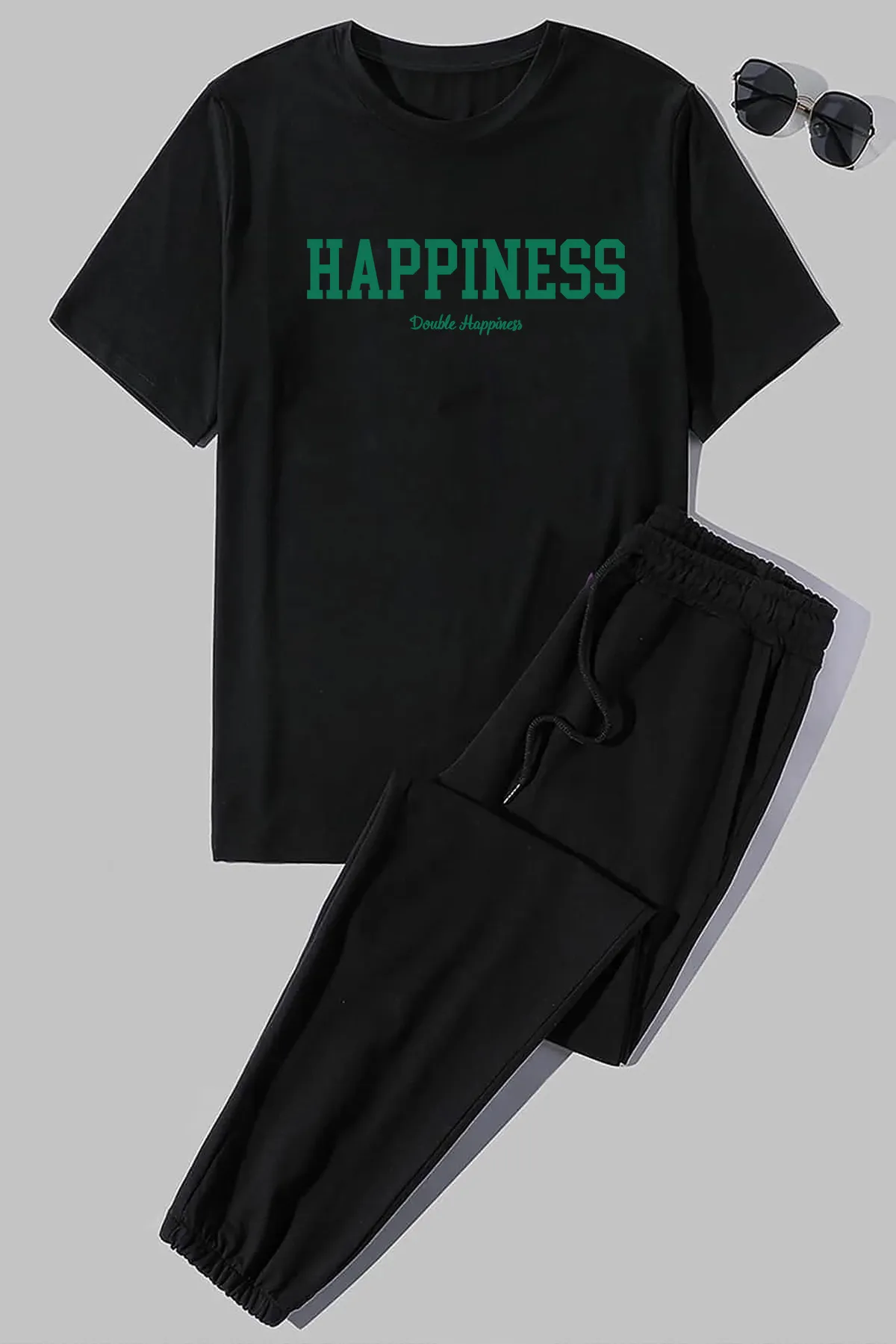 uyguntarz  Sport-Sweatsuit Set - Schwarz - Regular Fit