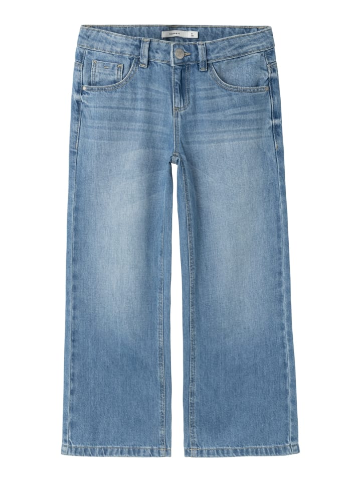 name it Wide Leg Jeanshose NKFROSE WIDE JEANS 5529-BE in medium blue denim günstig kaufen
