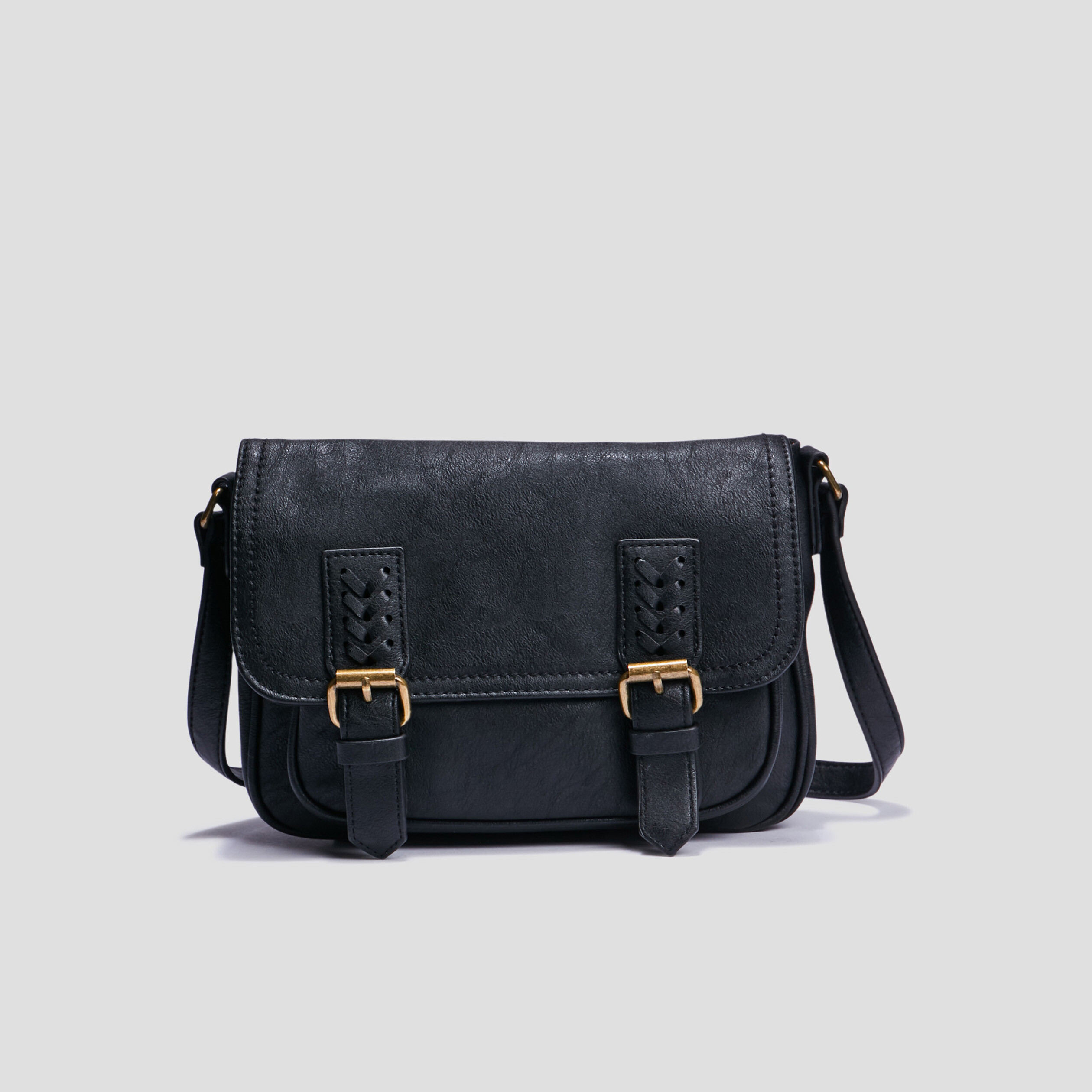Sac cartable à bandoulière noir femme | La Halle