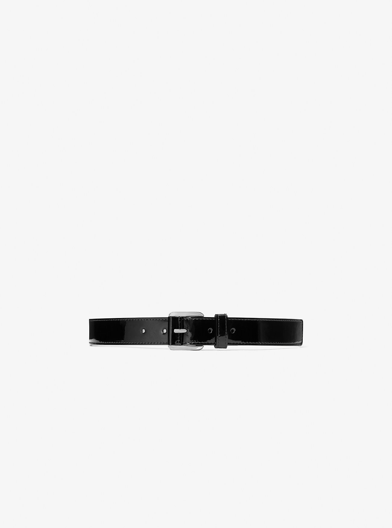 Tilda Patent Leather Trouser Belt - BLACK