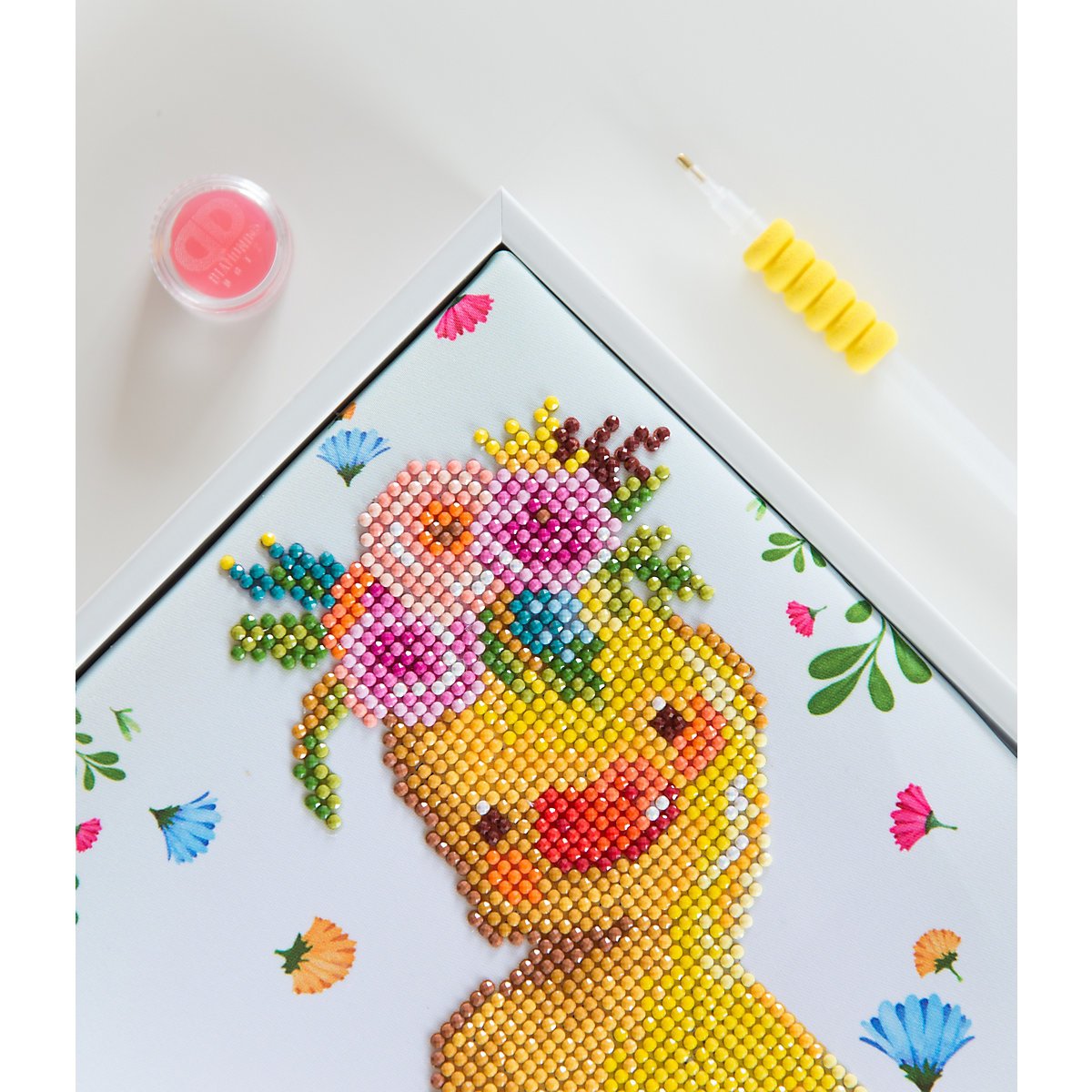 DIAMOND DOTZ® Original Diamond Painting Set Küken "Daisy" 25 x 23 cm ab 6 Jahren (DD3.031)