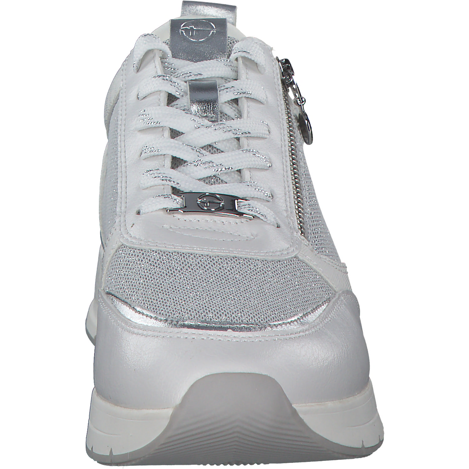 Tamaris 23732, Sneakers Low, Damen, WHT/SILVER COM
