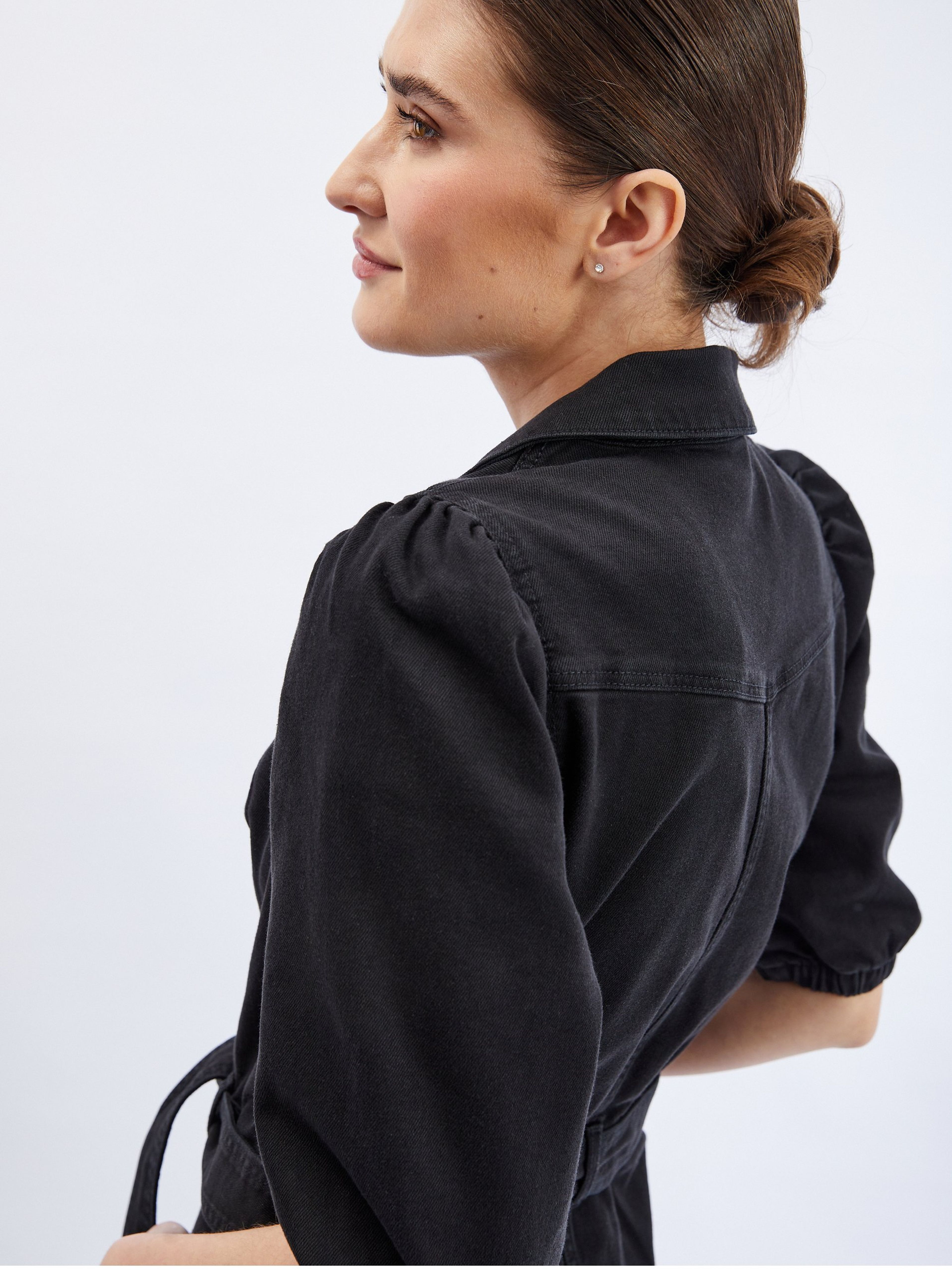 Schwarzer Denim-Overall für Damen ORSAY
