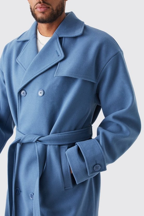 Tall zweireihiger Trenchcoat