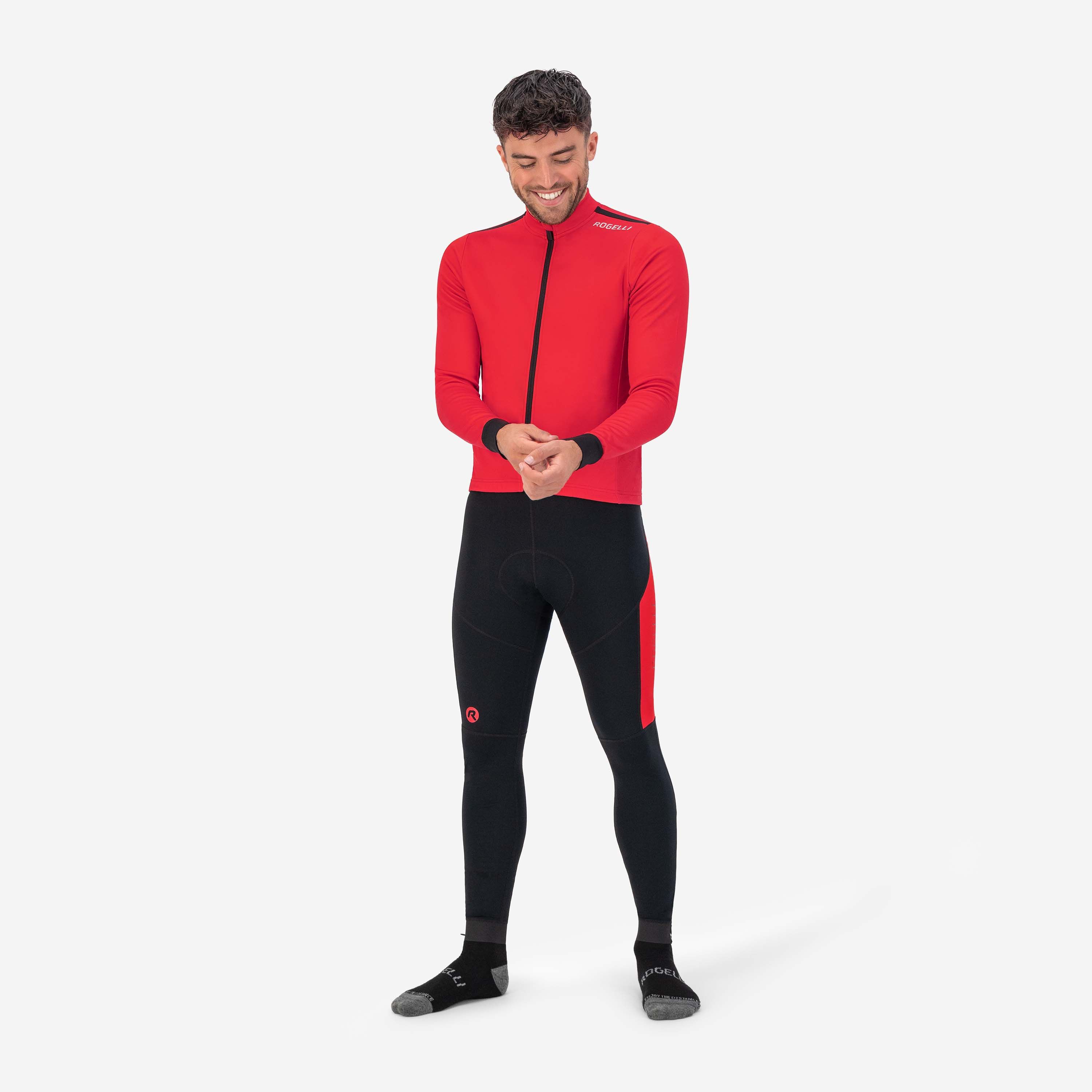 Rogelli Core Red Herren Langarm-Radtrikot