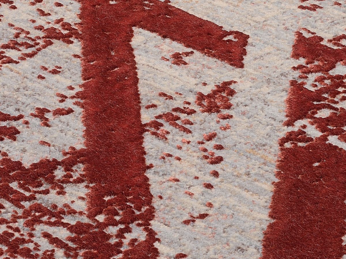 Musterring Webteppich Arizona Rot-Grau 160 x 230 cm