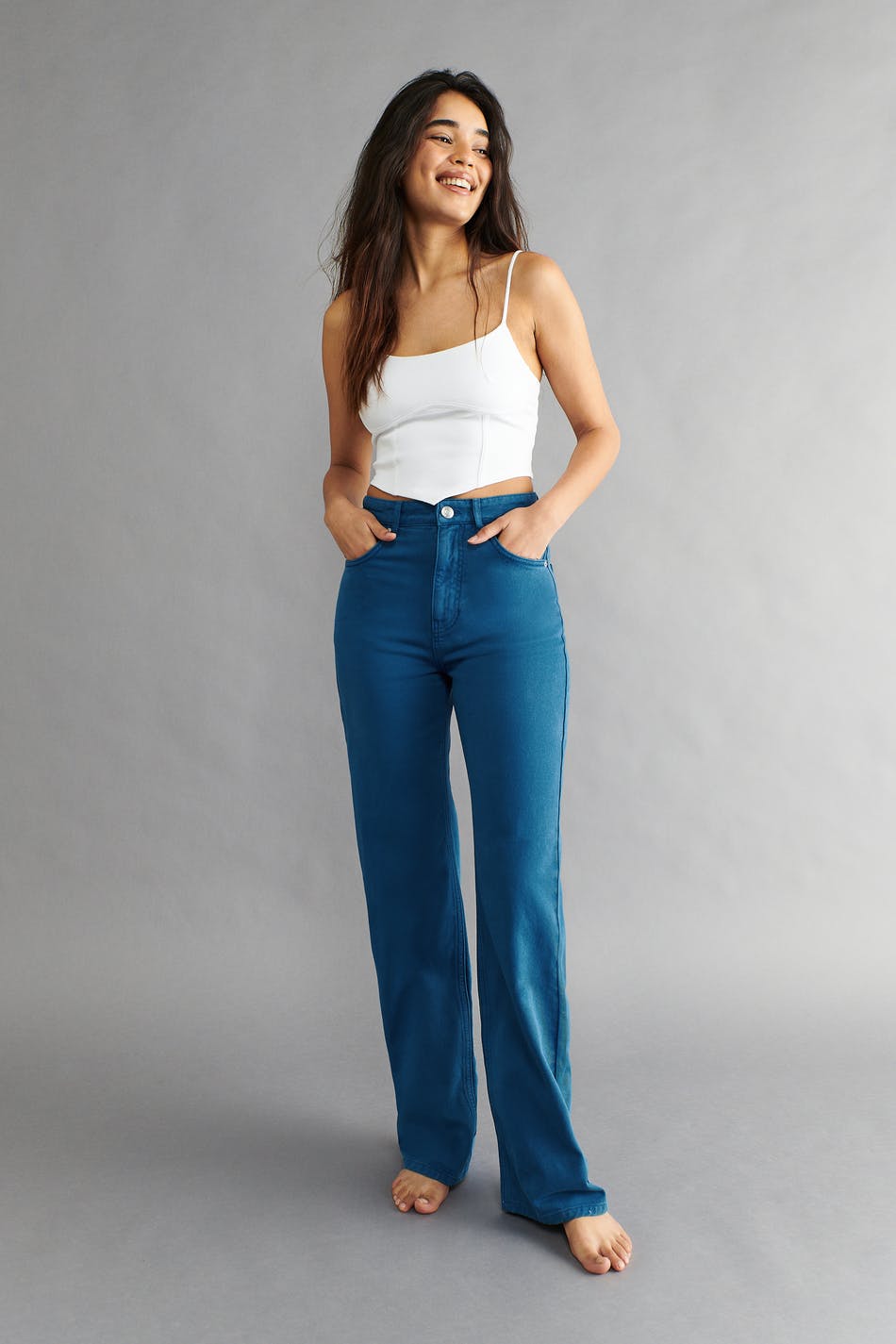 Straight high waist jeans