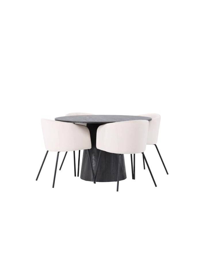 ebuy24 Essgruppe Lanzo 15 (5-teilig) Mocca 120 x 120 cm günstig kaufen onesize