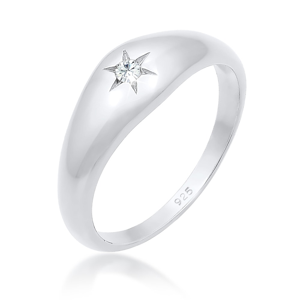 Elli Elli Bague pour dames symbole de l'étoile scintillant avec des cristaux en 925/10 Bague