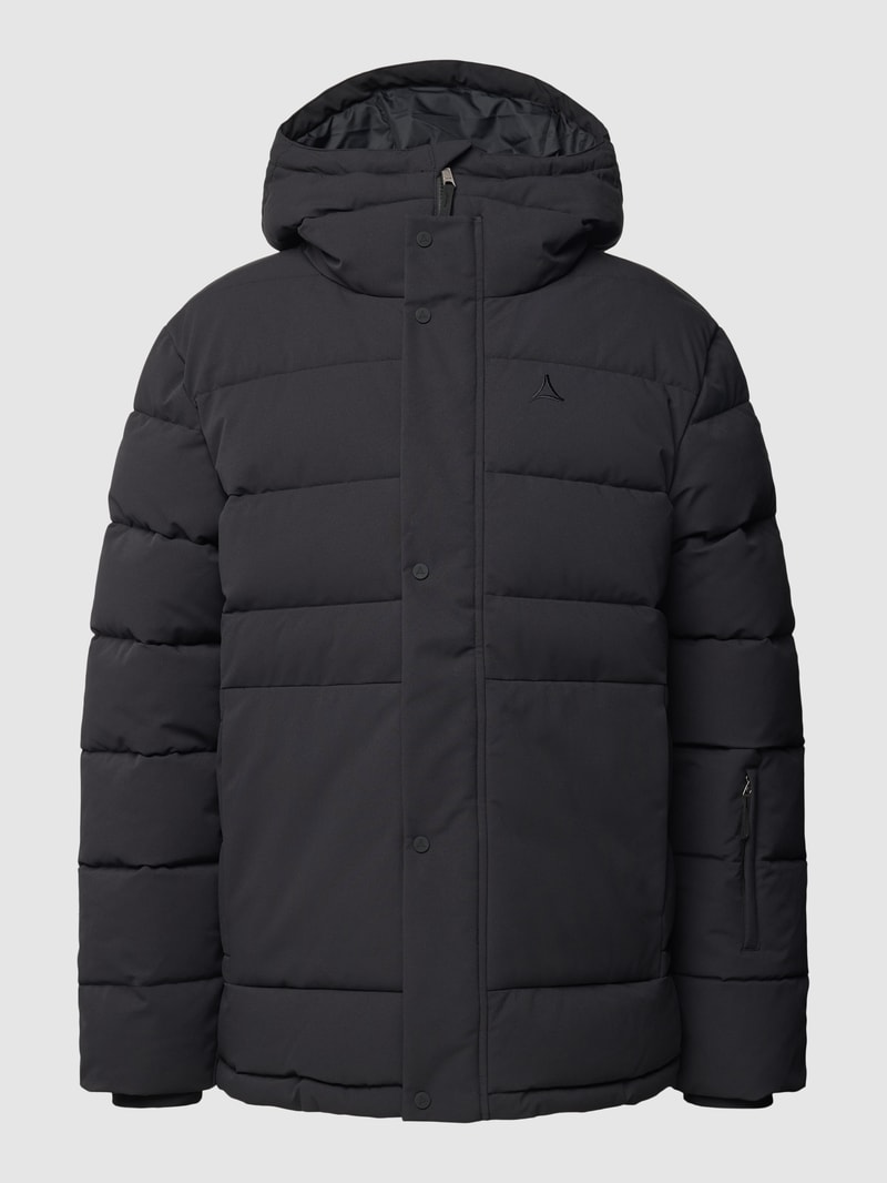 Steppjacke mit Label-Stitching Modell 'EASTCLIFF' in schwarz