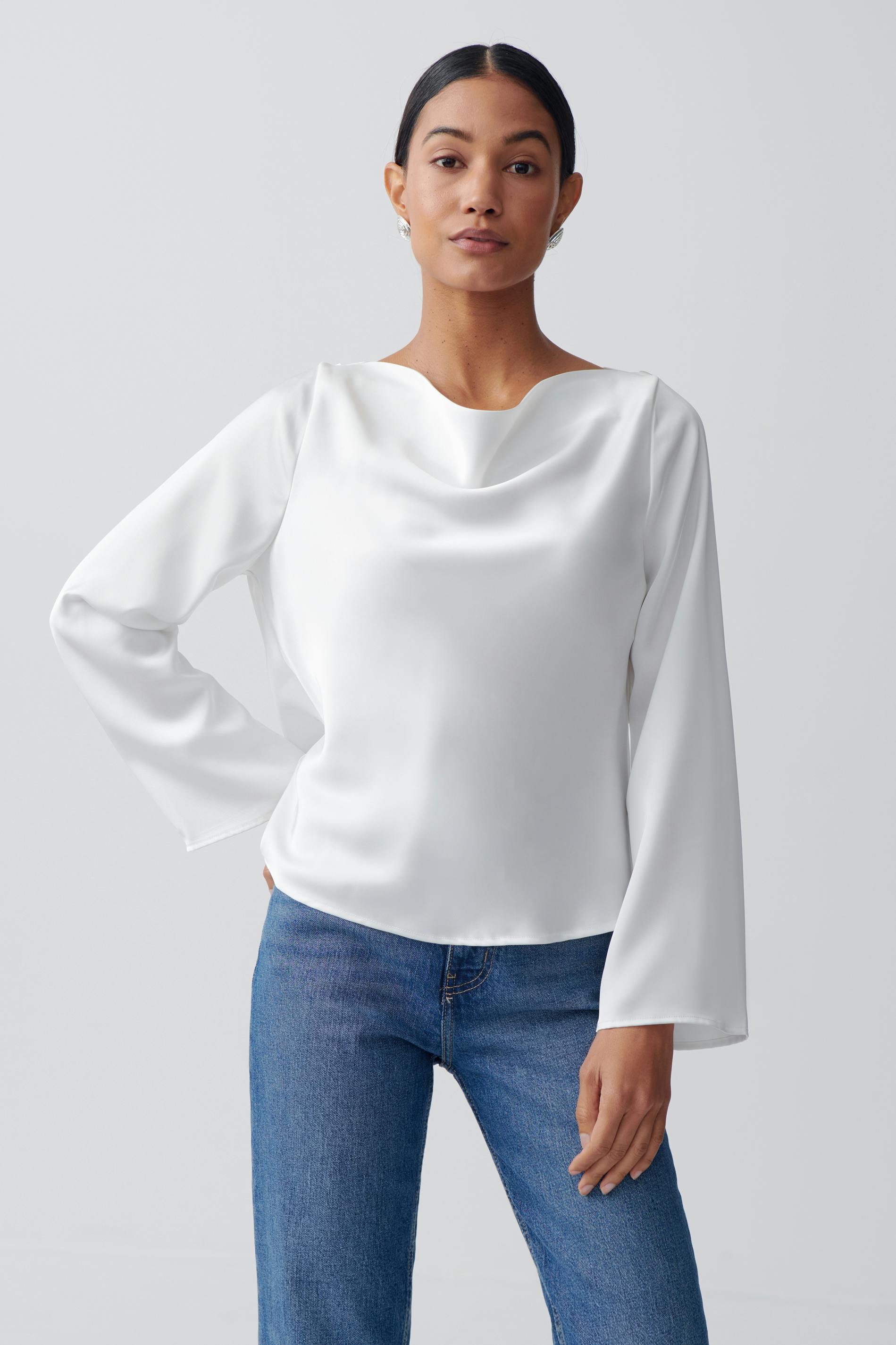 Draped blouse