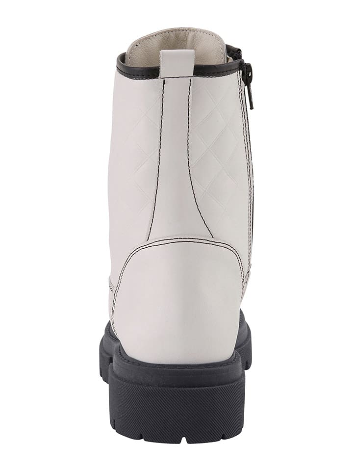 Heine Leder-Stiefeletten in Schwarz/ Weiß günstig kaufen