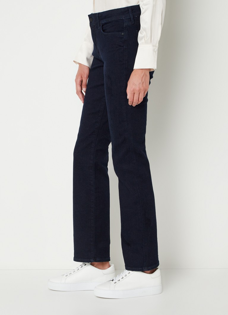 NYDJ Marilyn mid waist straight leg jeans with dark wash