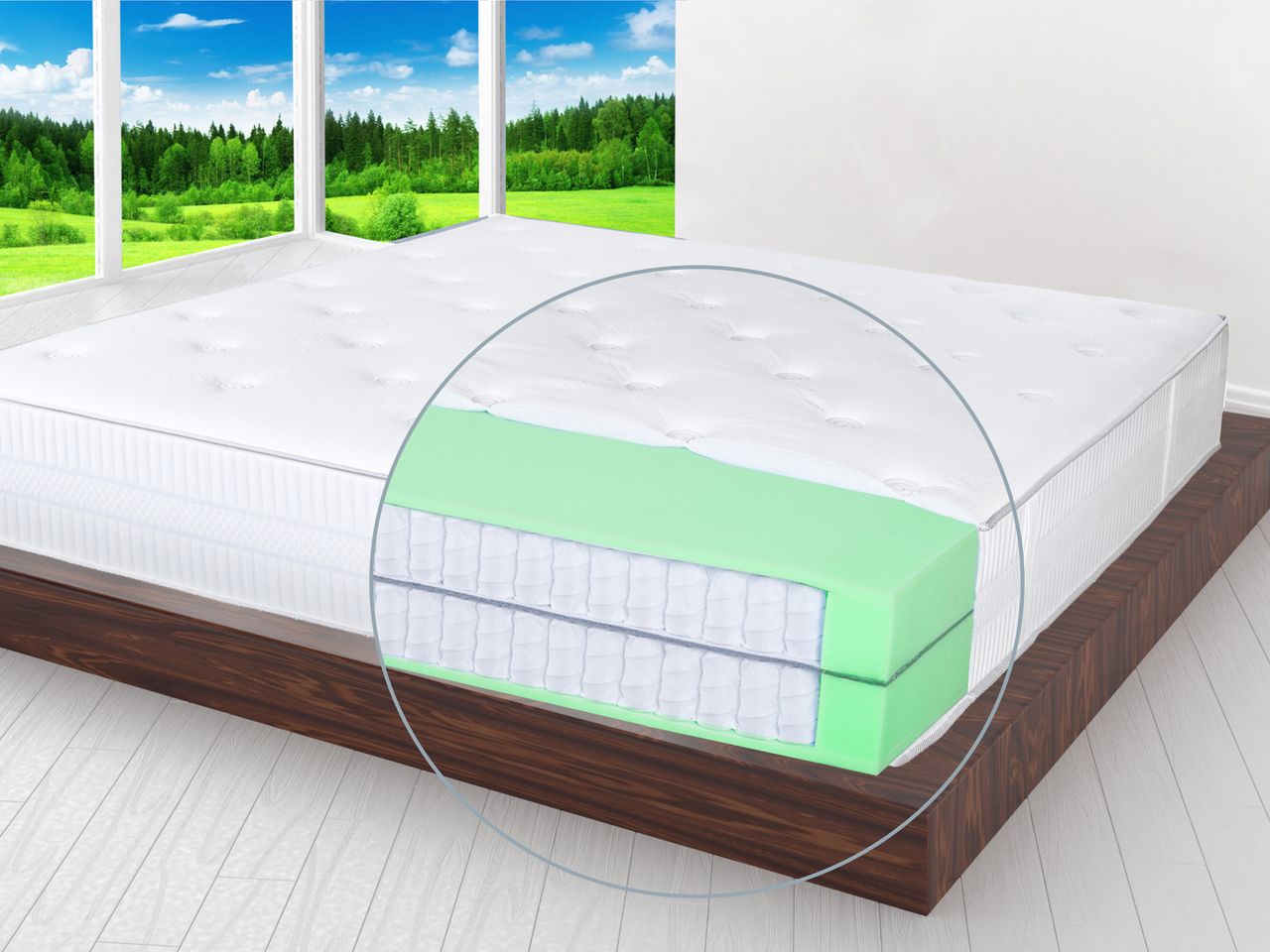 IHG 7 Zonen Boxspringmatratze InterMED Best 140x200 cm H3 Höhe 32cm