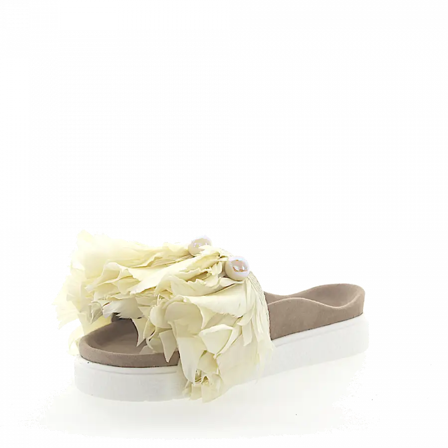 INUIKII - Sandalen Kalbsleder Perlen weiß - weiß