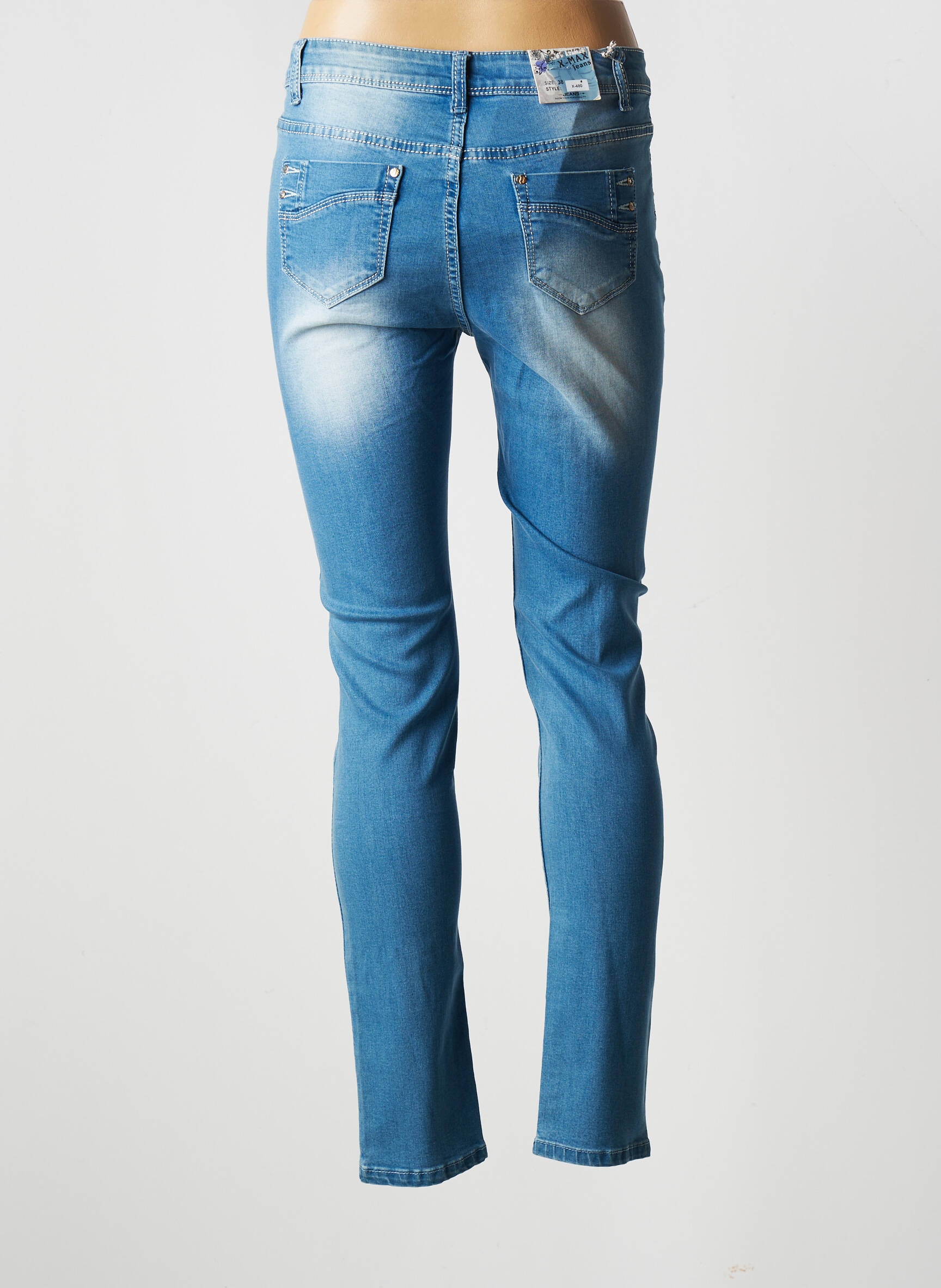 X Max Jeans Coupe Slim Femme couleur bleu