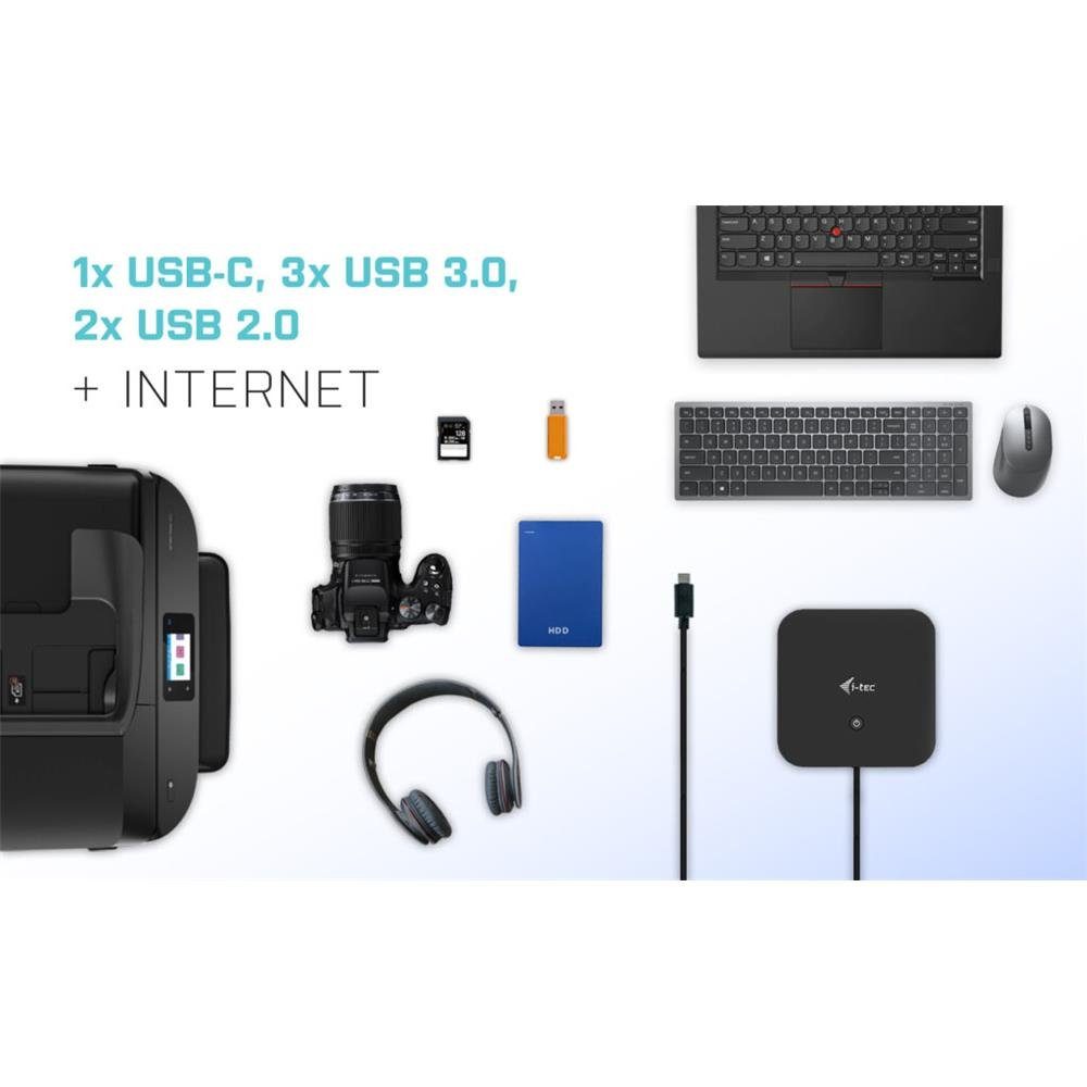 I-TEC Laptop-Dockingstation USB-C Dual Display, mit Power Delivery 100 W und Universal Netzteil 112 W