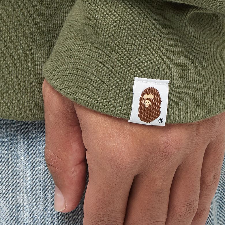 A Bathing Ape Shark Pullover Hoodie olive drab