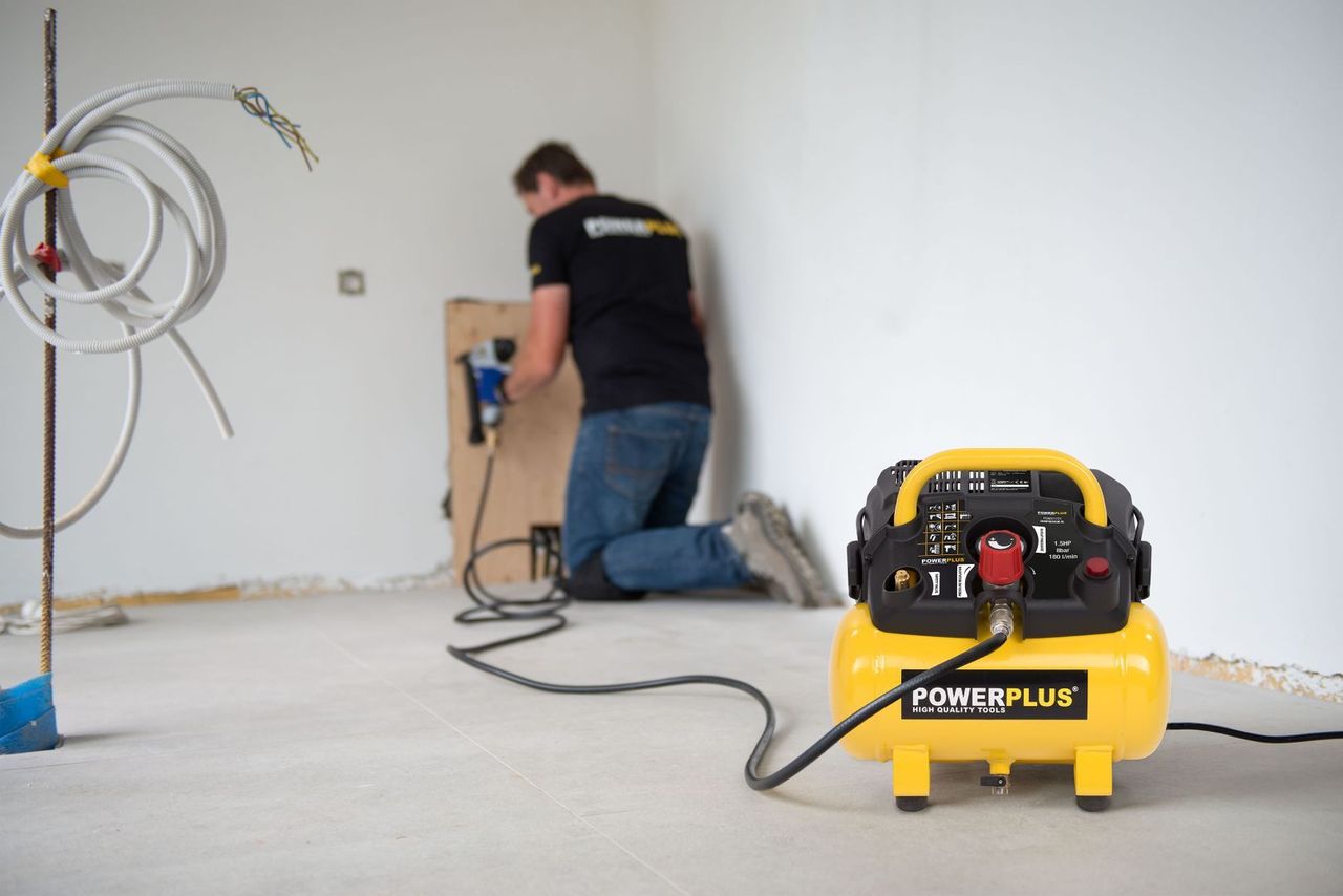 Powerplus Kompressor 1100w 6l kein Öl 1,5pk