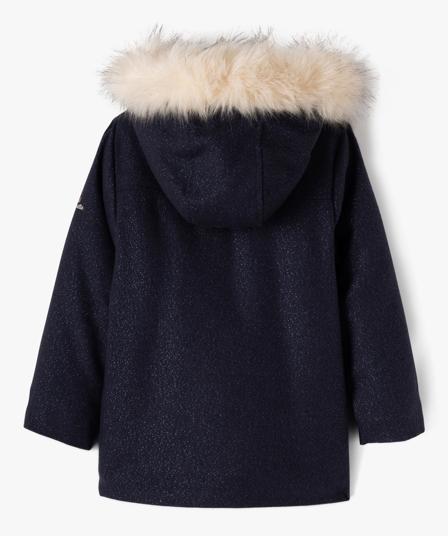 Manteau pailleté à capuche fille - LuluCastagnette marine | GEMO