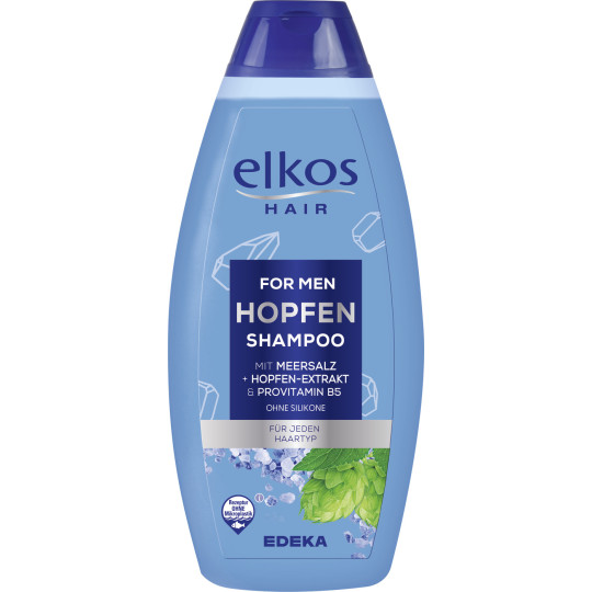 elkos MEN Shampoo Hopfen & Meersalz 500ML