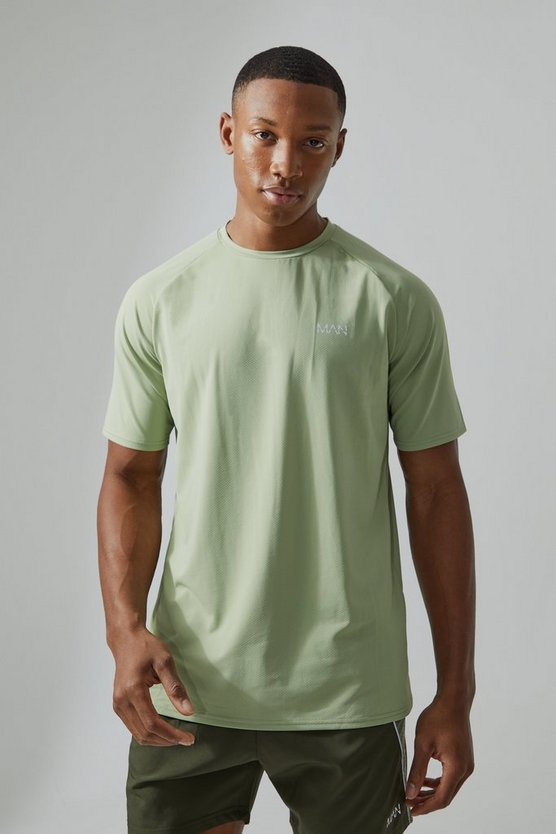 Strukturiertes Man Active Slim-Fit Mesh T-Shirt
