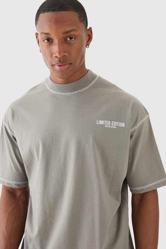 Oversize Limited Edition T-Shirt mit Kontrast-Naht