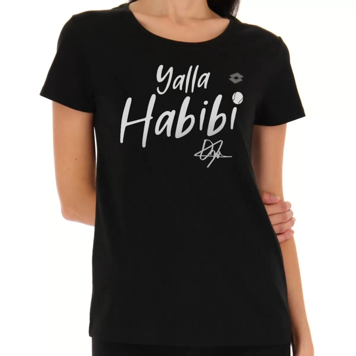 YALLA HABIBI JABEUR W T-SHIRT 2 HELT SVART