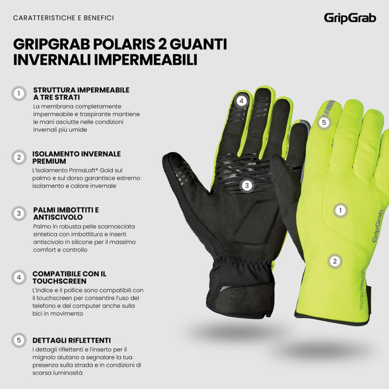 GripGrab Polaris 2 Waterproof - Winterhandschuhe kaufen | Bike-Discount