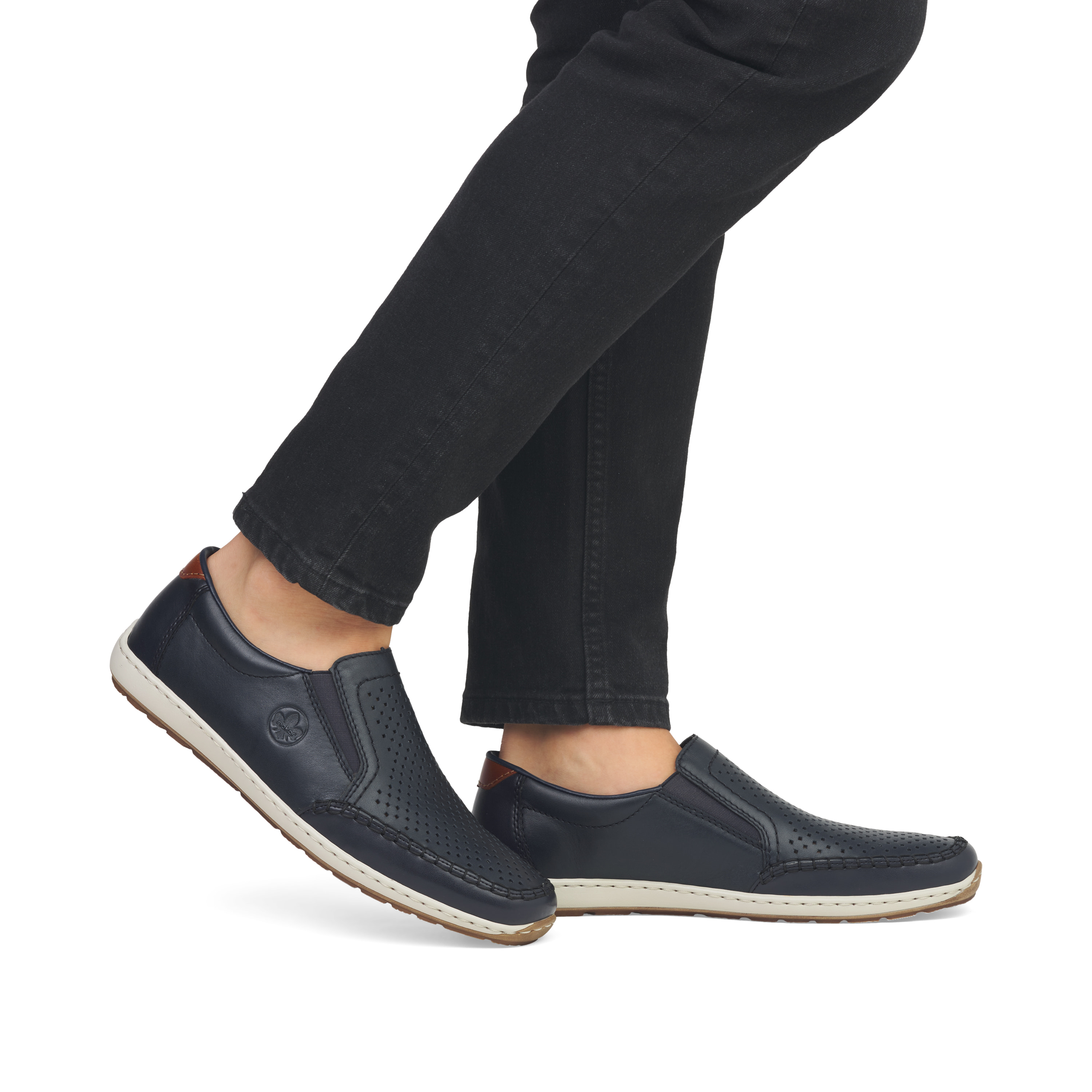 Rieker Herren Slipper stahlblau
