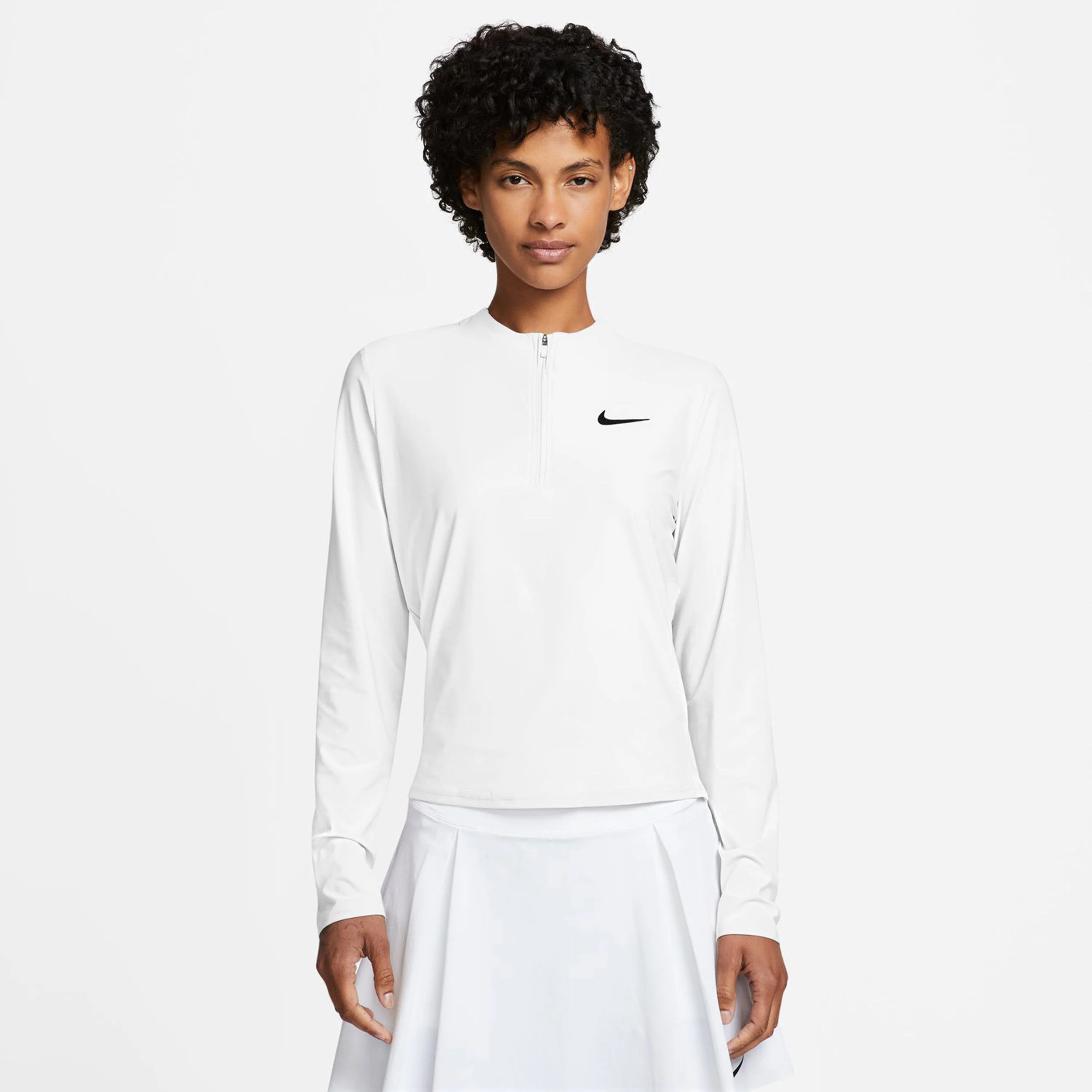 Court Dri-Fit Advantage Longsleeve Damen - Weiß