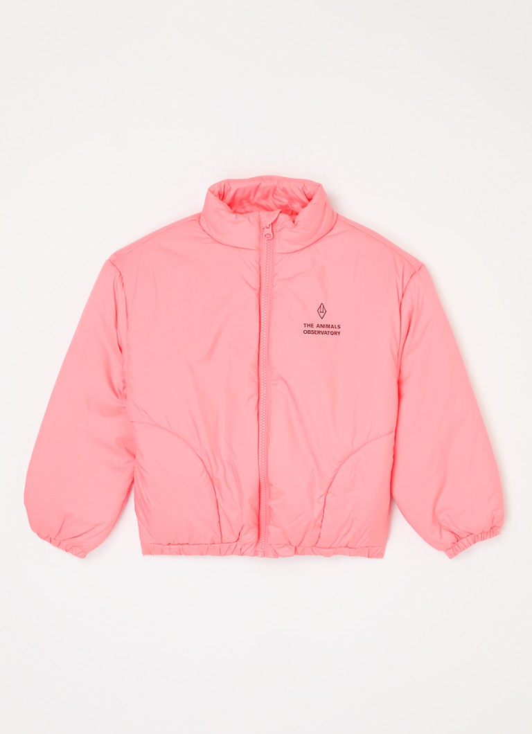 The Animal Observatory Crocodile puffer jacket with logo and back print