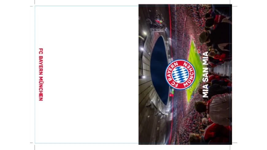 FC BAYERN MÜNCHEN SMU Glückwunschkarte Arena innen