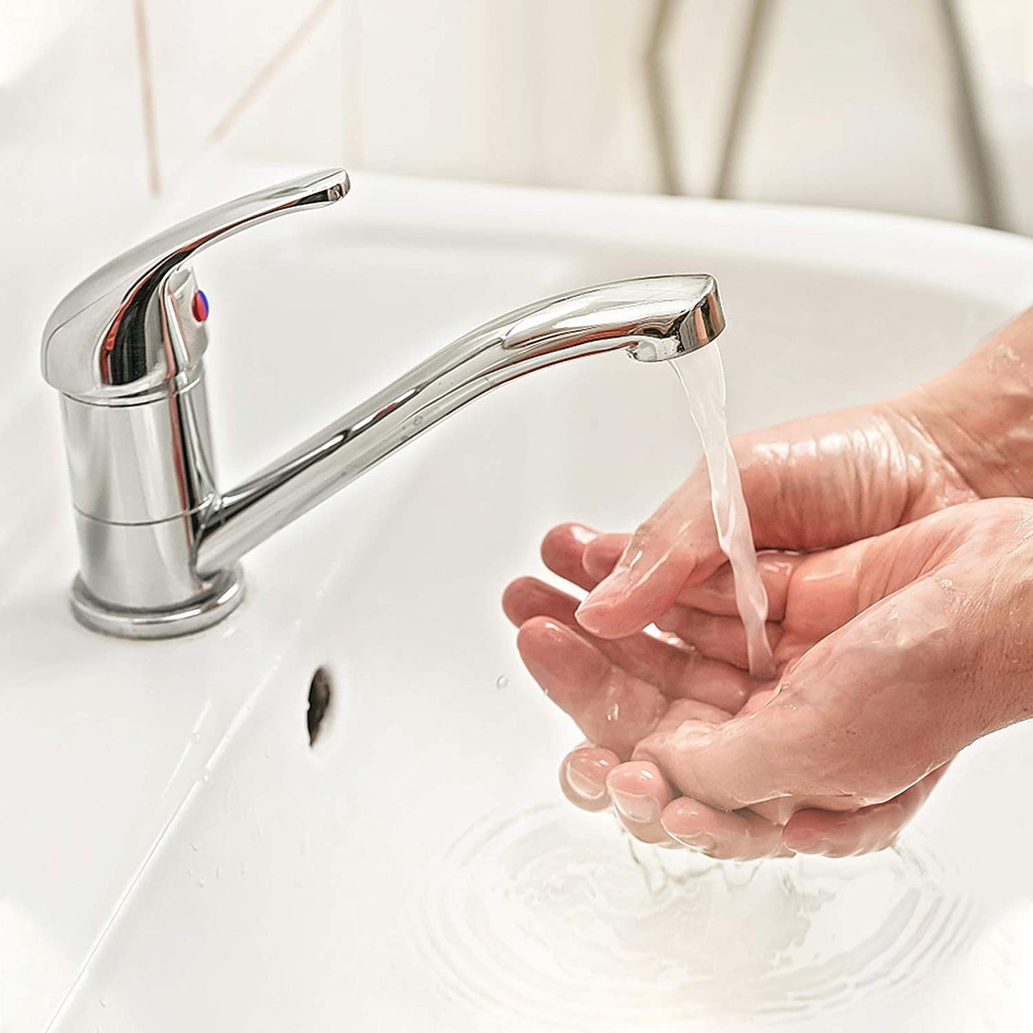 AUFUN Waschtischarmatur Wasserhahn Bad Spültischarmatur für Waschtisch