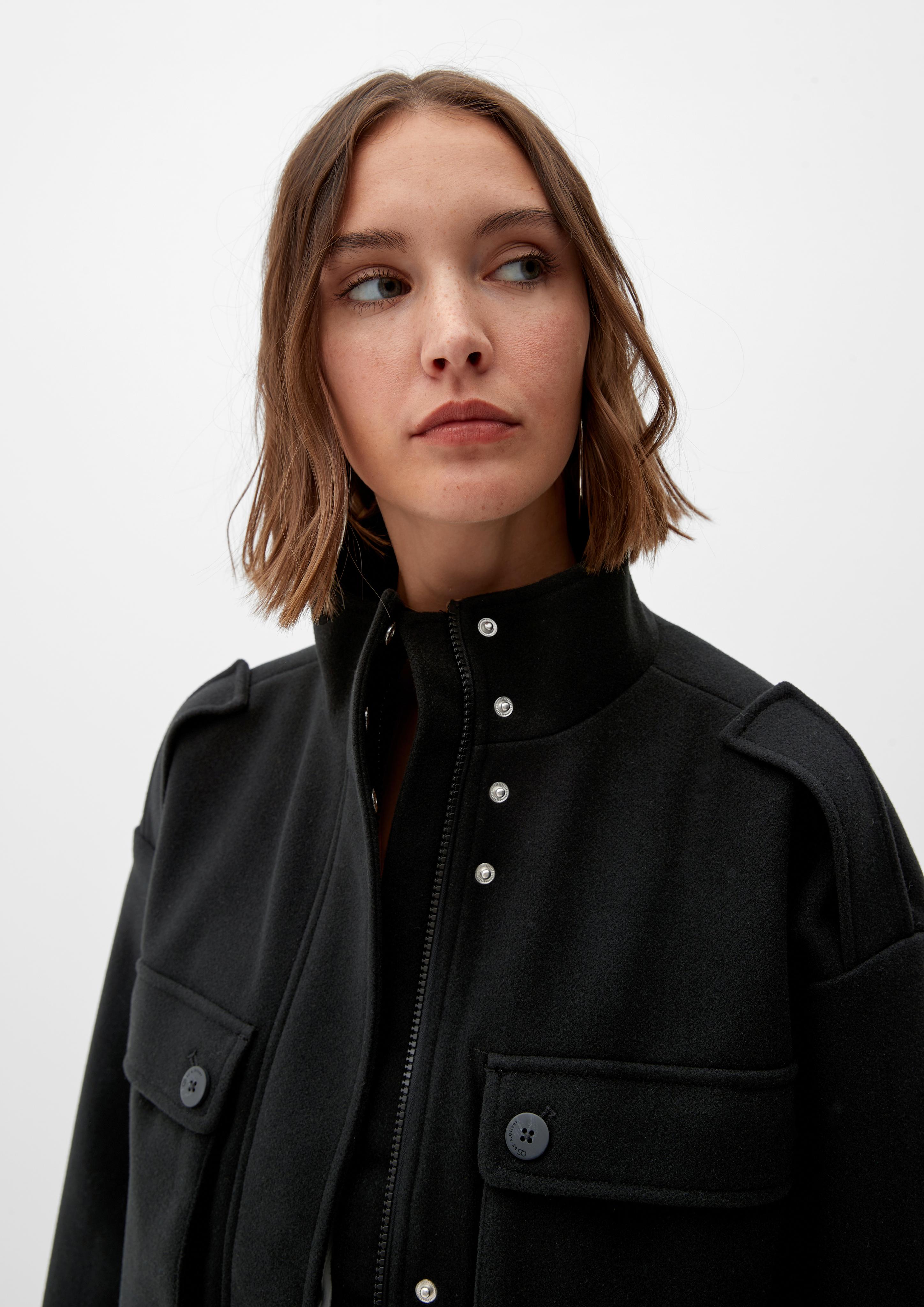 Jacke in Woll-Optik  2116165-9999