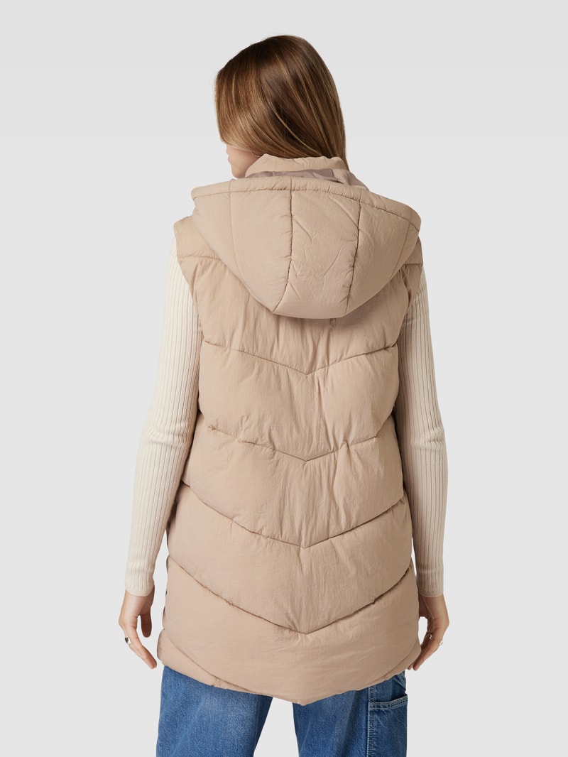 Steppweste mit Kapuze Modell 'JAMILLA' in beige