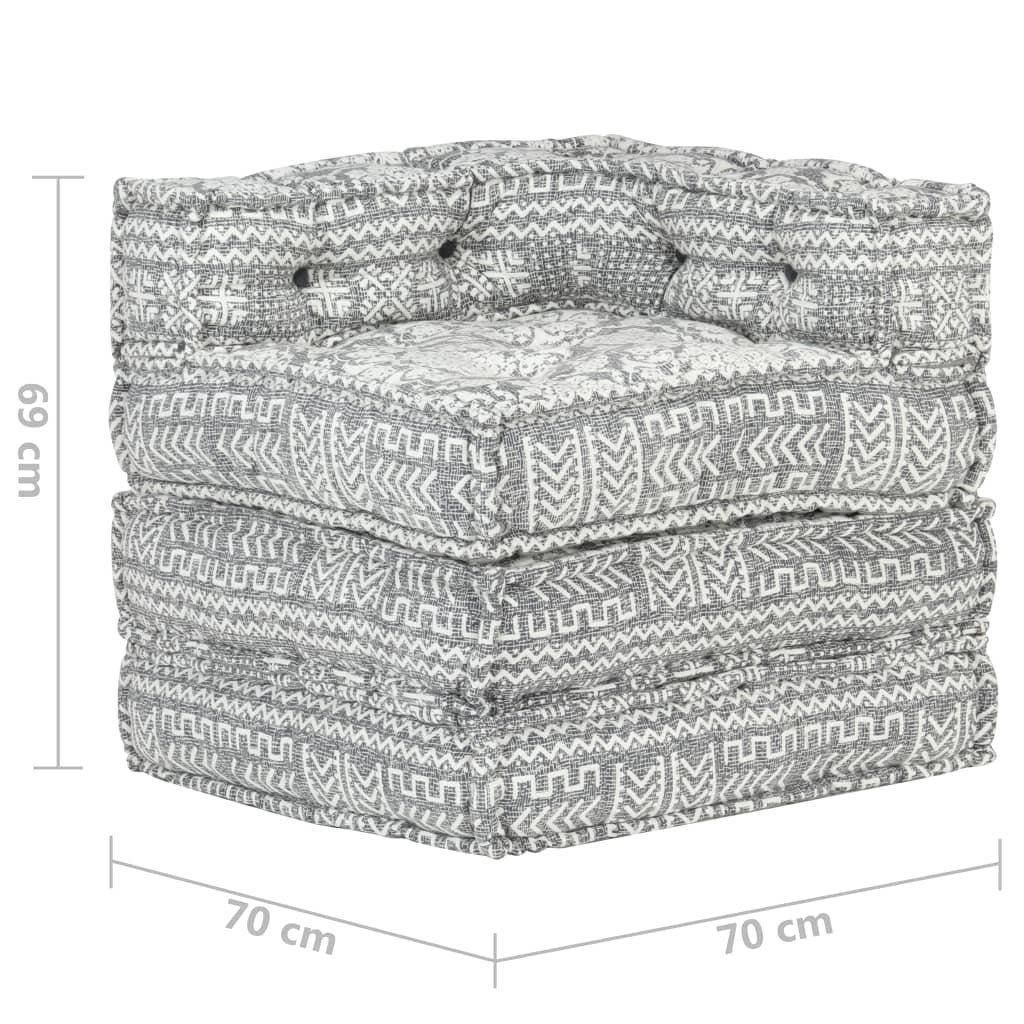 Klappmatratze 297477, möbelando, 69 cm hoch, (LxBxH: 70x70x69 cm), aus Baumwolle in Hellgrau