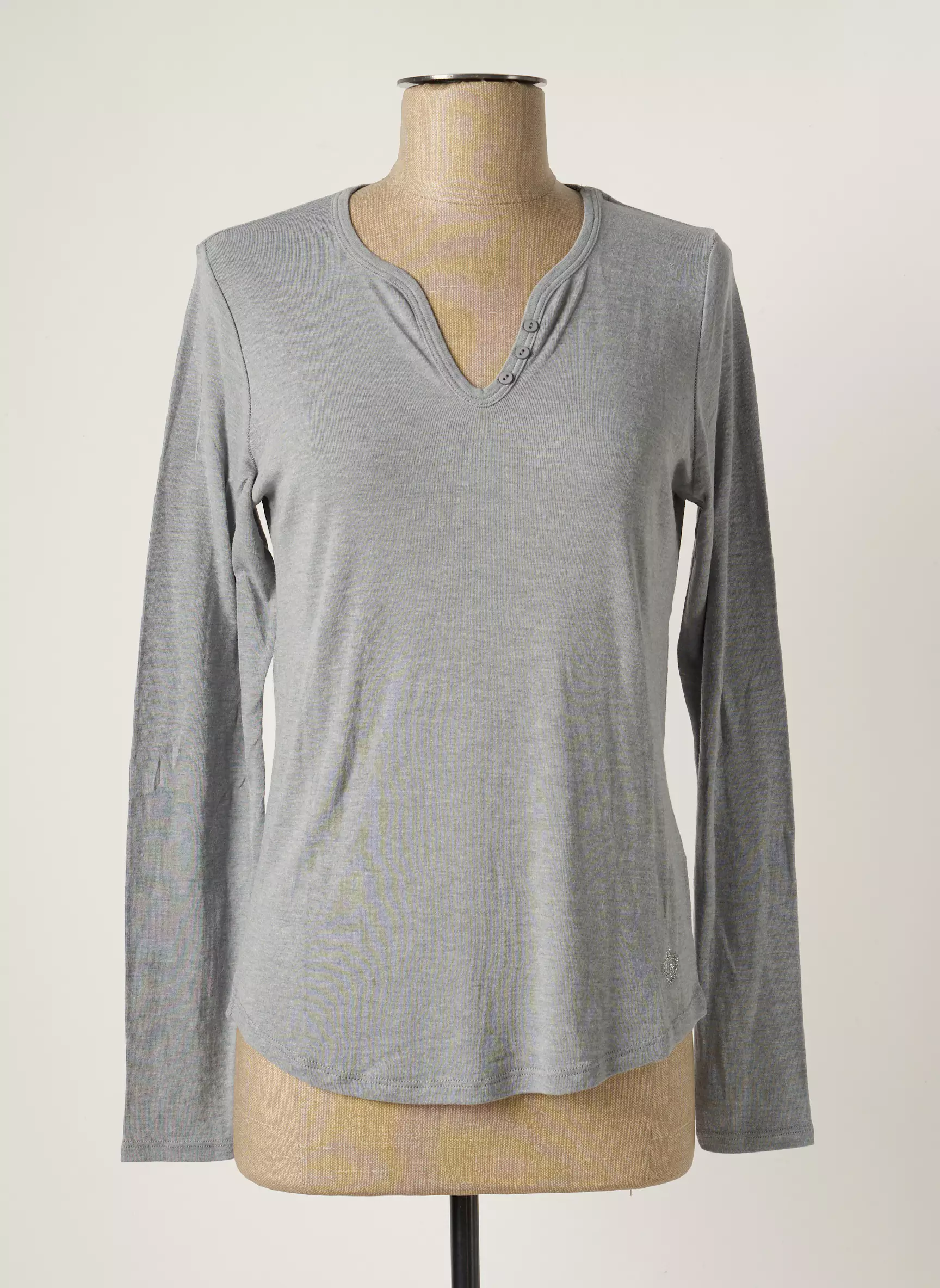 Carla Kops Tops Femme couleur gris