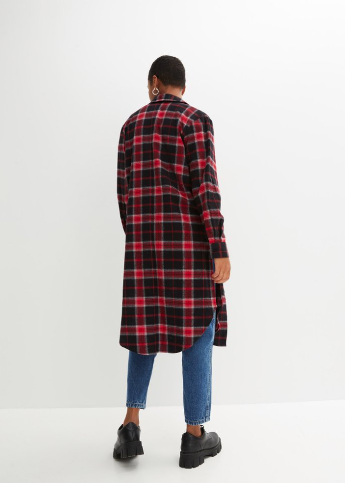 Longbluse mit seitlichen Schlitzen
